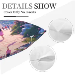 Funda de cojín de felpa de jardín de ensueño - Okomall