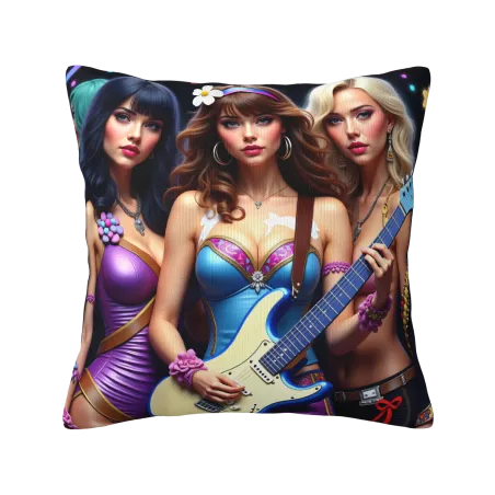 Housse de coussin en peluche style vintage - Femme charmante - Okomall