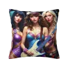 Funda de cojín de felpa vintage - Mujer encantadora - Okomall