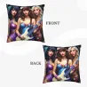 Housse de coussin en peluche style vintage - Femme charmante - Okomall