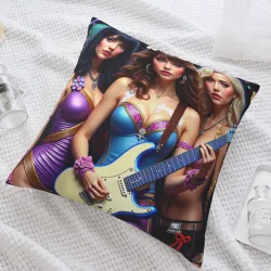 Funda de cojín de felpa vintage - Mujer encantadora - Okomall