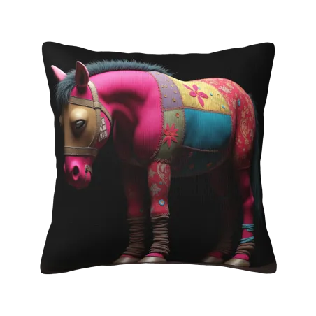 Cuscino in peluche con motivo astratto di zoccolo di cavallo - Decorazione per la casa Okomall