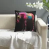 Funda de cojín de felpa con patrón abstracto de herradura - Decoración para el hogar Okomall