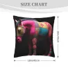 Housse de coussin en peluche à motif abstrait de fer à cheval - Décoration intérieure Okomall