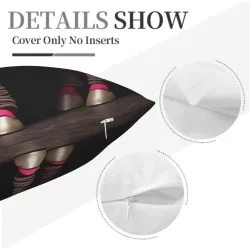 Funda de cojín de felpa con patrón abstracto de herradura - Decoración para el hogar Okomall
