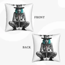 Housse de coussin en peluche Fille en prière - Okomall