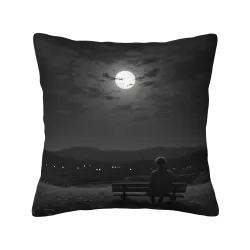 Housse de coussin en peluche Forêt Silencieuse - OkOmall