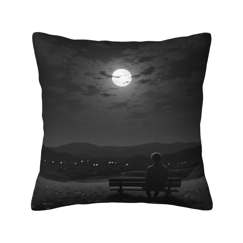 Housse de coussin en peluche Forêt Silencieuse - OkOmall