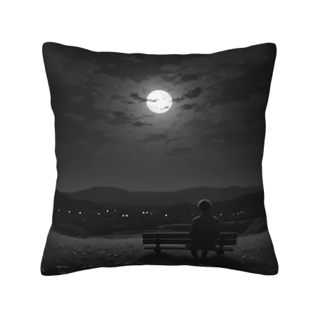 Housse de coussin en peluche Forêt Silencieuse - OkOmall