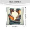 Housse de coussin en peluche à motif abstrait de femme recto verso - Okomall