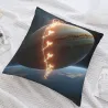 Housse de Coussin en Peluche Motif Étoiles et Éclair - Okomall