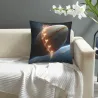 Housse de Coussin en Peluche Motif Étoiles et Éclair - Okomall
