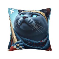 Housse de coussin en peluche à motif double face - 18x18 pouces | Okomall