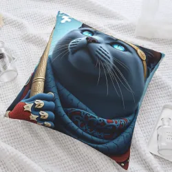 غطاء وسادة فروي مطبوع عليه من الجهتين - 18 × 18 بوصة | Okomall