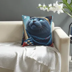 غطاء وسادة فروي مطبوع عليه من الجهتين - 18 × 18 بوصة | Okomall