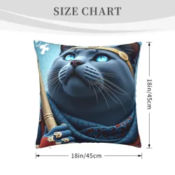 غطاء وسادة فروي مطبوع عليه من الجهتين - 18 × 18 بوصة | Okomall