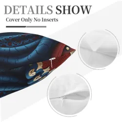 더블 사이드 프린팅 플러시 쿠션 커버 - 18x18인치 | Okomall