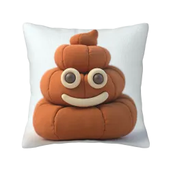 Housse de coussin en peluche avec emojis mignons - Okomall
