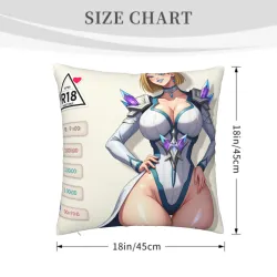 動漫少女抱枕套 - 18x18英寸 | Okomall
