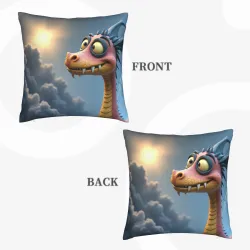 Housse de coussin motif dragon cartoon mignon - 18x18 pouces | OKOMALL