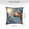 Housse de coussin motif dragon cartoon mignon - 18x18 pouces | OKOMALL