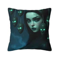 Housse de coussin en peluche avec visage craquelé - Décoration intérieure personnalisée | OkoMall