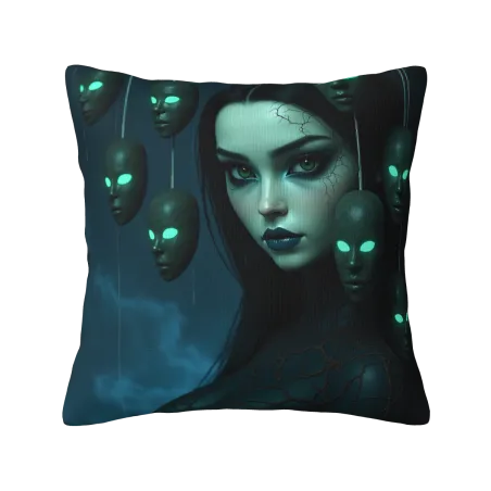 Cracked Face Plush Pillow Cover - Personalized Home Decor | OkoMall