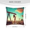 Retro-Futuristic Plush Pillow Cover - Desert Stargazing | OKOMALL