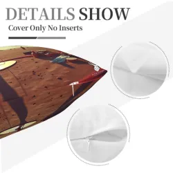 Retro-Futuristic Plush Pillow Cover - Desert Stargazing | OKOMALL