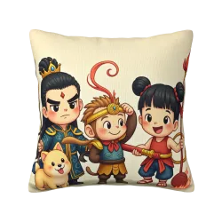 Housse de coussin en peluche singe espiègle - OkOmall