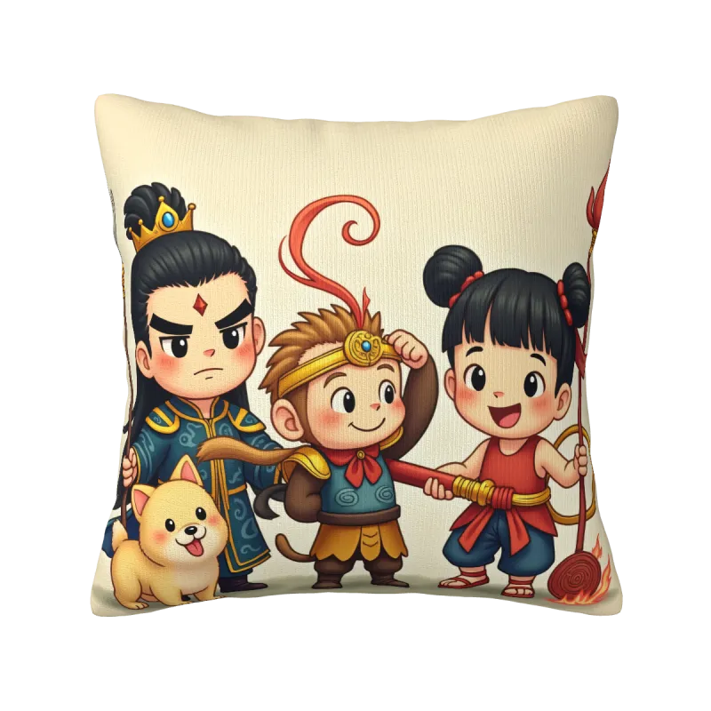 頑皮猴子毛絨抱枕套 - OkOmall
