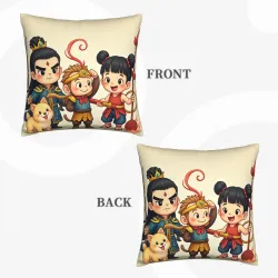 Housse de coussin en peluche singe espiègle - OkOmall