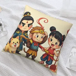 頑皮猴子毛絨抱枕套 - OkOmall
