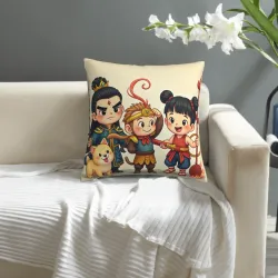 Housse de coussin en peluche singe espiègle - OkOmall