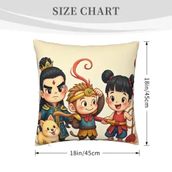 Housse de coussin en peluche singe espiègle - OkOmall