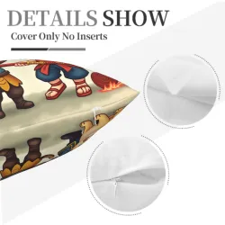 Housse de coussin en peluche singe espiègle - OkOmall