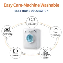 Copricuscino in peluche di paesaggio ad inchiostro astratto - Okomall