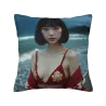 Funda de Almohada de Peluche con Niña en la Playa Estética - Okomall