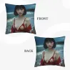 唯美海灘少女毛絨抱枕套 - Okomall