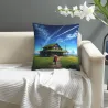 Housse de coussin en peluche double face - Chemin Paisible | OKOMALL