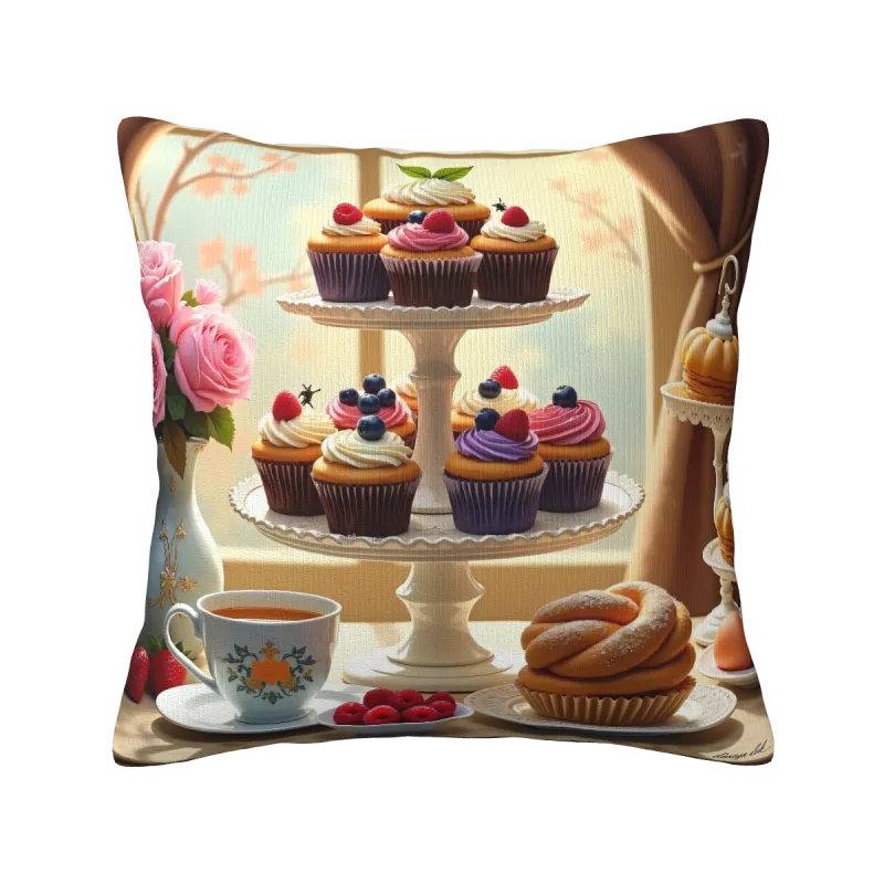 Romantic Floral Plush Pillow Cover - Okomall