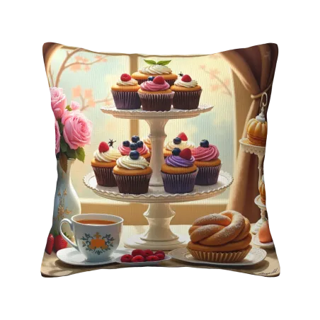 Romantic Floral Plush Pillow Cover - Okomall