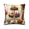 Copri cuscino in peluche con fiori romantici - Okomall