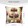 Romantic Floral Plush Pillow Cover - Okomall
