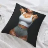 ファッションな女性の抽象的な肖像画のぬいぐるみクッションカバー - Okomall