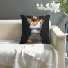 ファッションな女性の抽象的な肖像画のぬいぐるみクッションカバー - Okomall