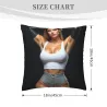 ファッションな女性の抽象的な肖像画のぬいぐるみクッションカバー - Okomall