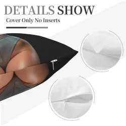 Federa per cuscino in peluche con ritratto astratto di donna alla moda - Okomall