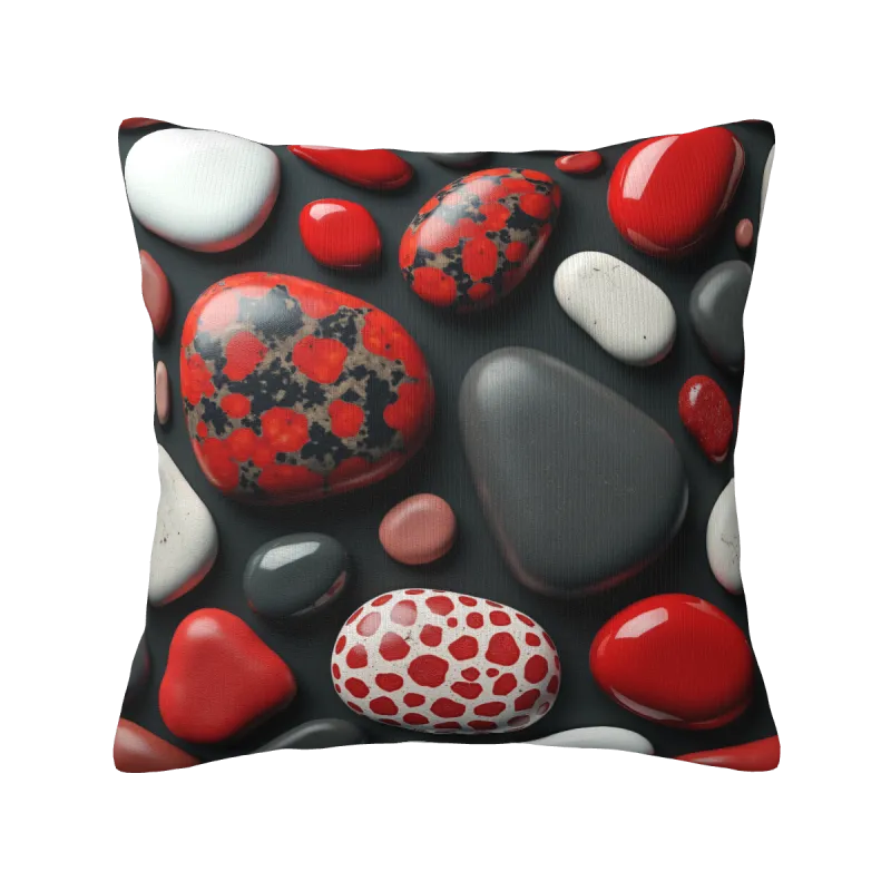 Housse de coussin en peluche à motif abstrait goutte d'eau - Okomall