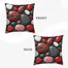 Housse de coussin en peluche à motif abstrait goutte d'eau - Okomall